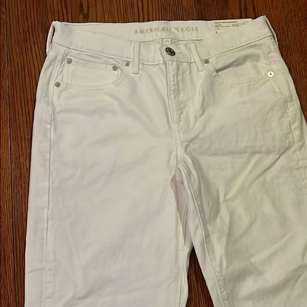 American Eagle 90s Straight Jeans white color size 6 - Picture 4 of 8